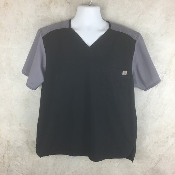 Carhartt Black & Gray Scrub Top Men's Size L - Picture 12 of 15